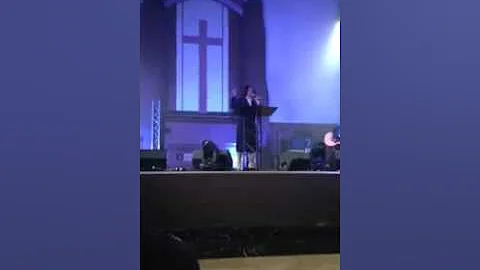 Pastor John Hannah presents Evang. Darlene Nichols