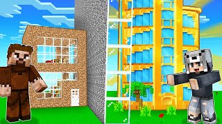 EVSİZ FAKİR OTEL VS MİLYONER ZENGİN OTEL   Minecraft