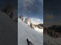 Short black diamond run off Standish at Sunshine Village #skiing #banff @sunshinevillage