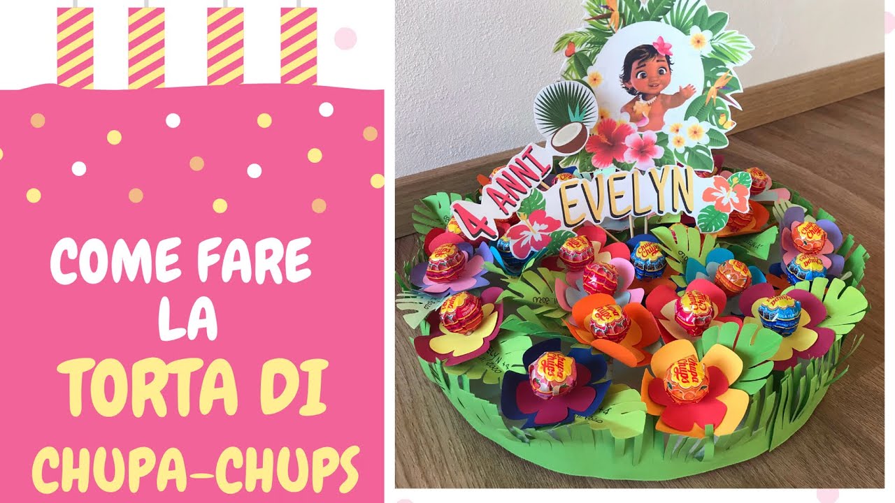 Come fare una Torta di Chupa-Chups 🎂🍭- Idea per festa di compleanno  all'asilo 👧🏼🎀 
