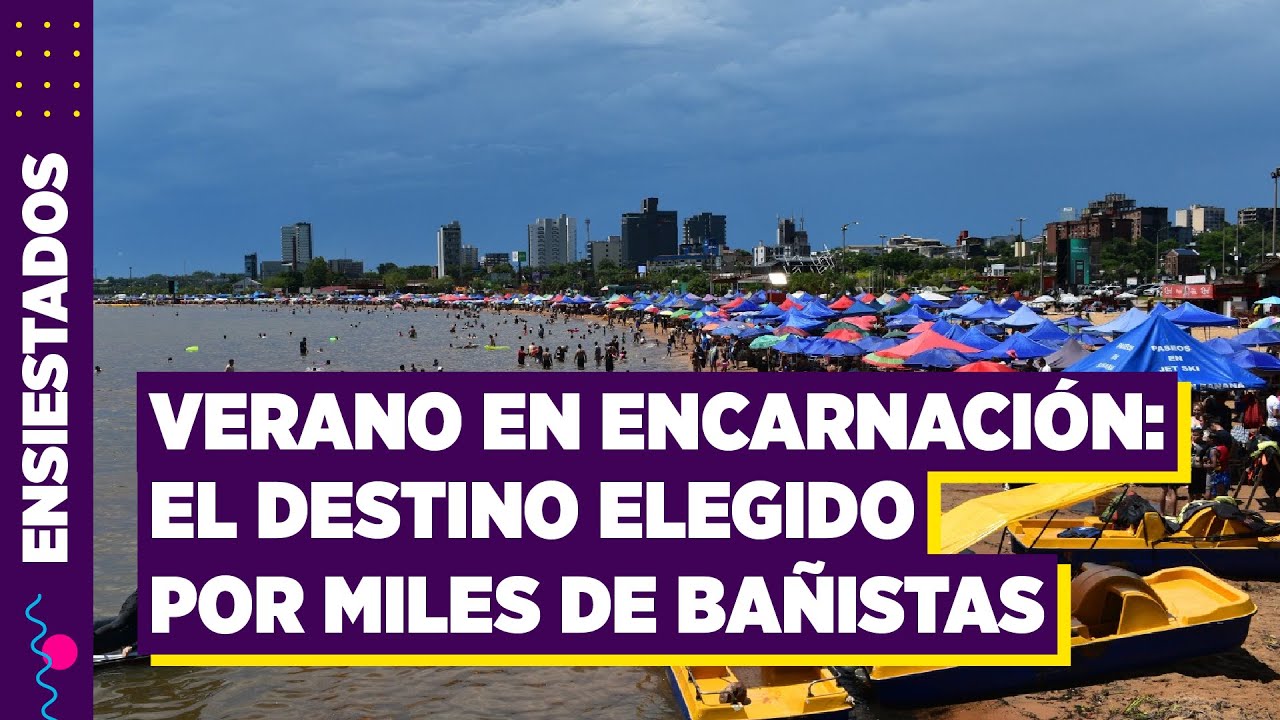 Playas de Encarnación, repletas de veraneantes en el inicio del 2026