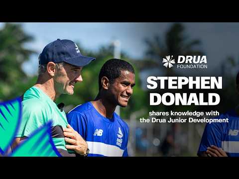 Stephen Donald shares knowledge with the Drua Junior Development