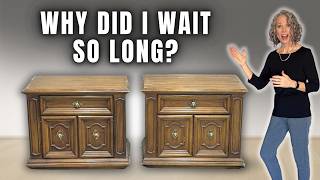Why did I wait so long to refinish these nightstands - Now I'm in love with them!