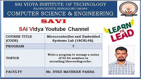 PROGRAM 7- Write a program to arrange a series of 32 bit numbers in ascending/descending order.