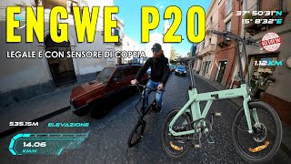 Bicicletta elettrica Engwe P20 con sensore di coppia : Recensione e test su strada