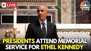 Barack Obama LIVE: US Presidents Pay Tribute to Ethel Kennedy at Washington Memorial Service | N18G