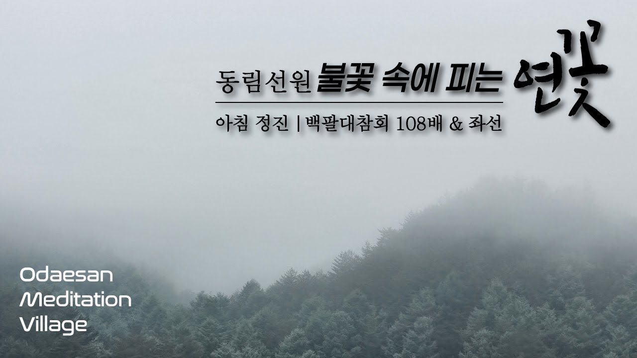 불꽃 속에 피는 연꽃 | 2026.1.13. (수) 아침 정진 | 동림선원 대중 스님과 함께하는 백팔대참회문 정진 & 좌선 명상   | Meditation Daily Guided