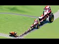 Big  small tractors vs frank the tank engine train  beamngdrive