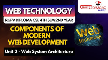 Components of Modern Web Development | RGPV Diploma Web Technology CSE 4th Sem 2nd Year