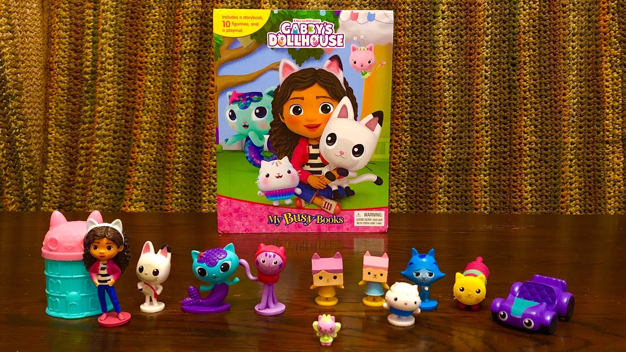 Gabby’s Dollhouse My Busy Books figures toy surprise play and