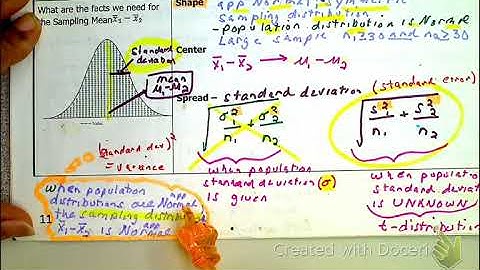 10.2 Comparing TWO MEANS - Basic Idea, Confidence Interval and # 38