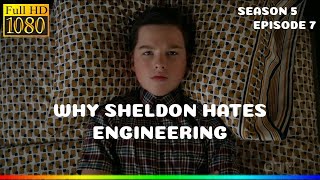 Young Sheldon S05E07 | The Reason Why Sheldon Hates Engineering