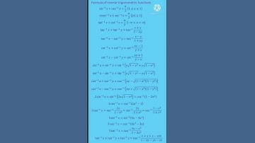 class inverse trigonometry all formula