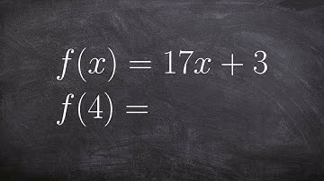 Learn how to evaluate a function for a given value