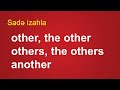 Ingilis dili - (other, the other, another, others, the others)