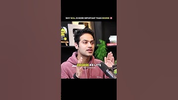 Why skill is more important than degree 🎯 #rajshamani #motivation #skills #degree #shorts #podcast