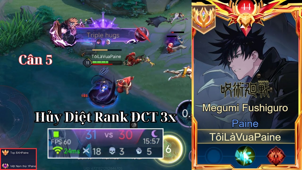 25 Phút Múa Paine Gồng Gánh Team " Đầu Đất " Còng Lưng Leo Rank Chiến Thần Cuối Mùa Của Top Paine