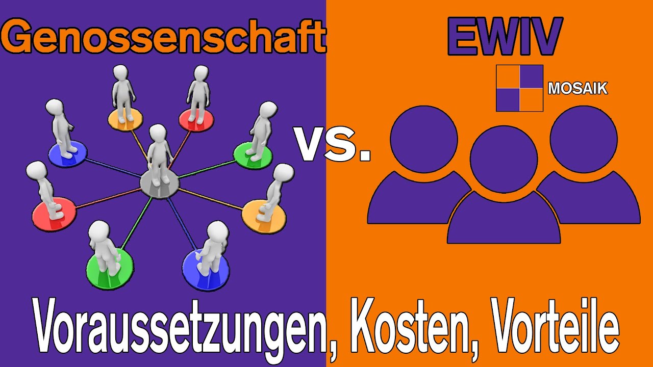  New  Genossenschaft gründen vs. EWIV gründen - Voraussetzungen, Kosten, Vorteile, Steuern - Mosaik EWIV