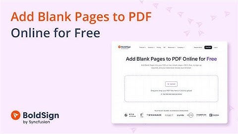 How to Add Blank Pages to PDF Online
