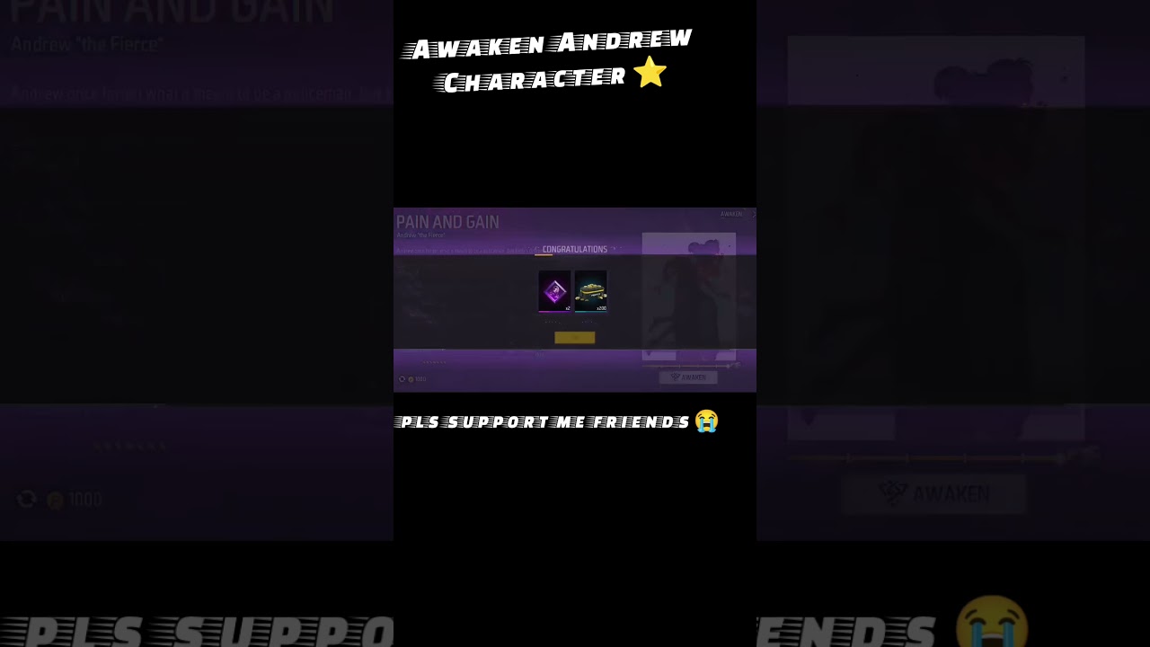 Awaken Andrew Character in Free Fire Max