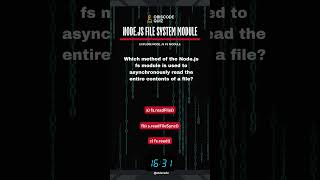 Node.js file system module #nodejs #backend #programming #shorts