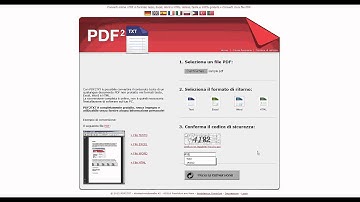 Converti online i PDF in formato testo, Excel, Word o HTML: http://www.pdf2txt.de/it/
