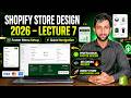Shopify Store Design 2026 – Lecture 7  Footer Menu Setup