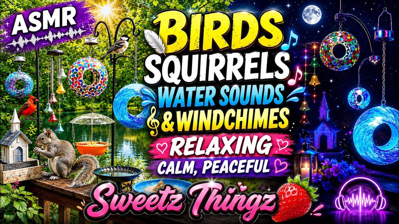 062526 LIVE MICHIGAN BIRDS SQUIRRELS WATER SOUNDS & WINDCHIMES