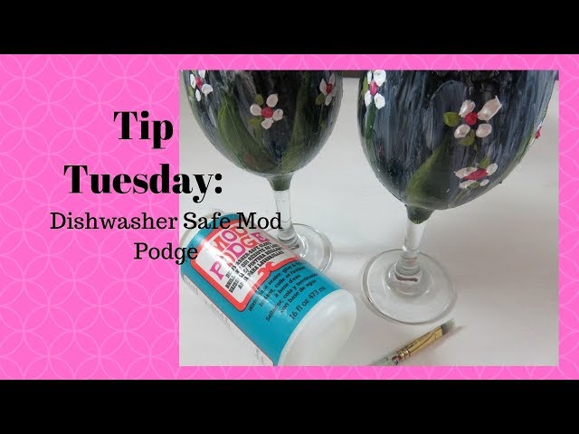 Dishwasher Safe Mod Podge Mugs and Wine Glasses 