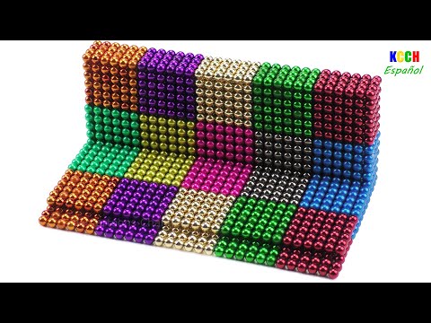 Cómo hacer un yate a partir de 2000 bolas magnéticas, Jugando con mini bolas  magnéticas