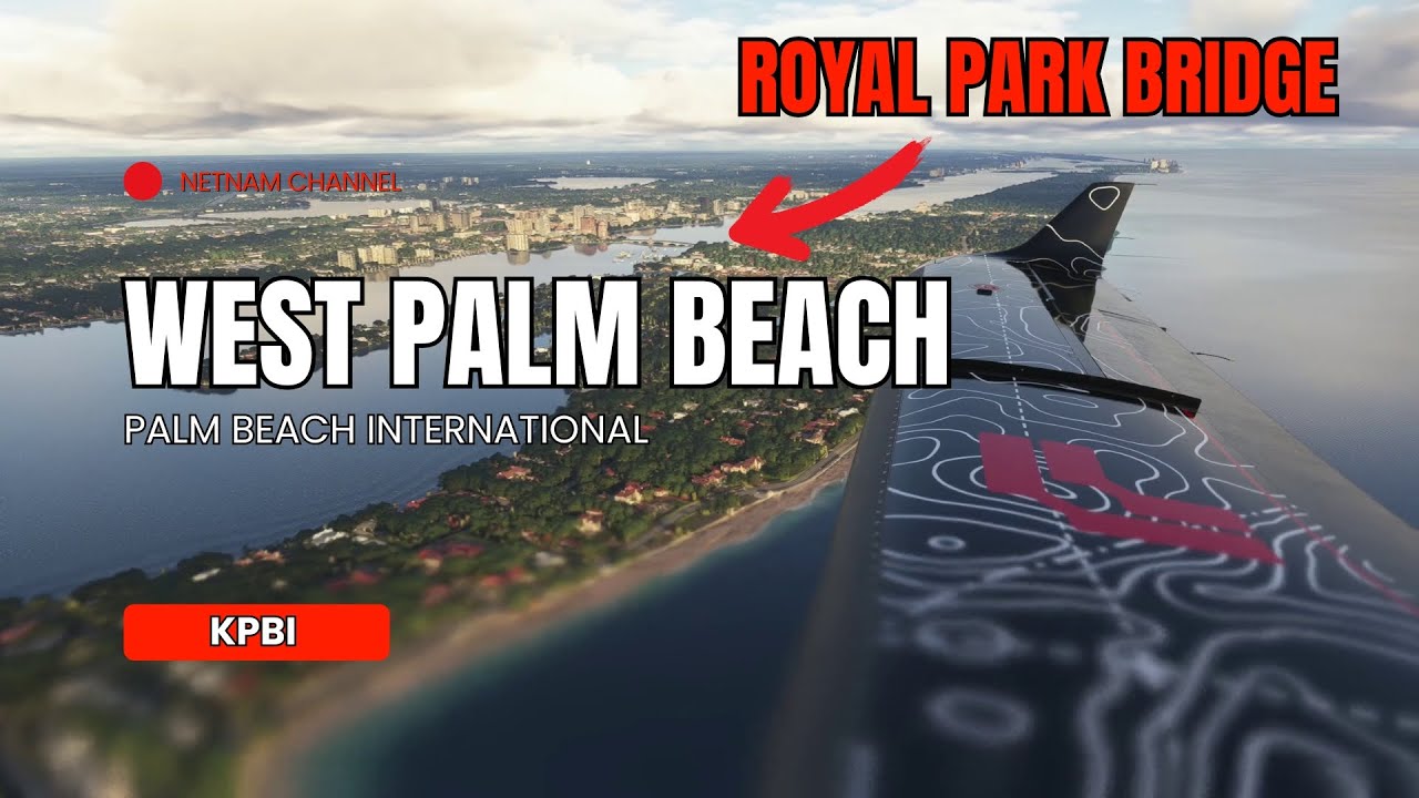 Landing in West Palm Beach Florida | Palm Beach International Airport (KPBI) #palmbeach #florida