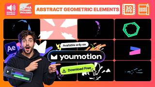Abstract Shapes & Cartoon Free AI-Ready 2D Geometric Elements (Ae)