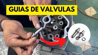 Como cambiar las GUIAS de VALVULAS con POCA herramienta (para carros, motos y moto-cargueros)