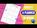 How to make an annual planner in microsoft word  easy tutorial