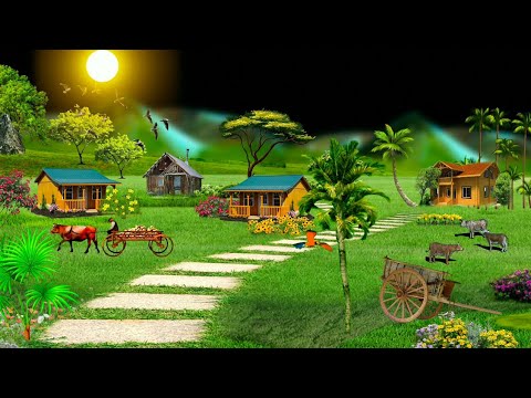 4K village nature background hd effect | landscape background hd video -  YouTube