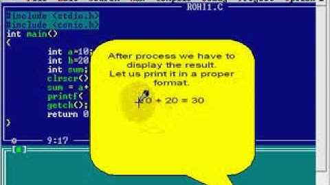 C Programming Tutorial 6  Add two numbers.flv