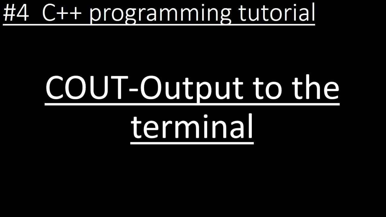Output C++ program using COUT statement. - YouTube
