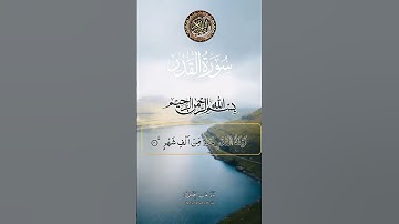 سورة القدر (اللهم بلغنا رمضان سالمين غانمين)#القرآن #لايك #اكسبلور