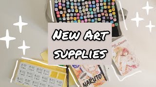 “New art supplies”  مشترياتي الجديدة للرسم