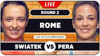 SWIATEK vs PERA • WTA Rome 2024 • LIVE Tennis Play-by-Play Stream