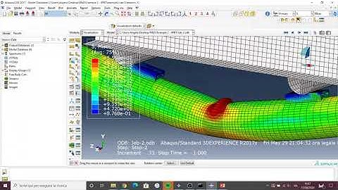 Abaqus CAE - Four points bending test (defected pipe)