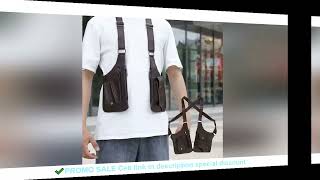 Double Shoulder Strap Multi-Pocket Outdoor Anti-Theft Tactical Fishing Bag Waterproof PU Multi-Purpo
