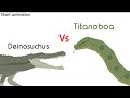 Deinosuchus Vs. Titanoboa | Short Sticknodes Animation