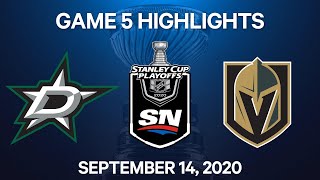 NHL Highlights | 3rd Round, Game 5: Stars Vs. Golden Knights - Sep 14, 2020 NHL Highlights | 3rd Round, Game 5: Stars Vs. Golden Knights - Sep 14, 2020