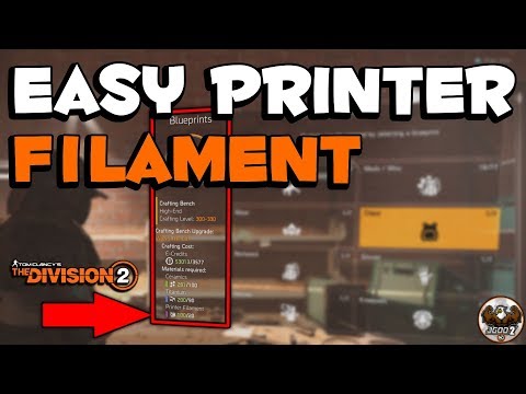 . Smil tendens How to Get Printer Filament in Division 2 - YouTube