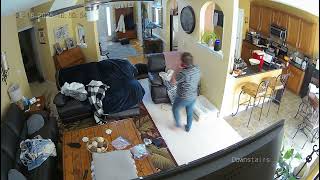 Heart Attack Caught on home surveillance camera (part 2) widow maker.