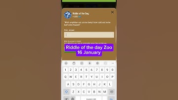 Riddle of the day today | Riddle of the day Zoo | Zoo Riddle of the day
