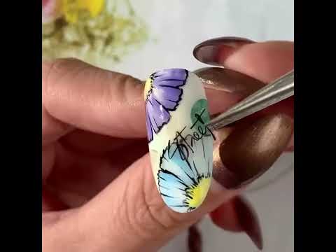 Nail art painting - YouTube