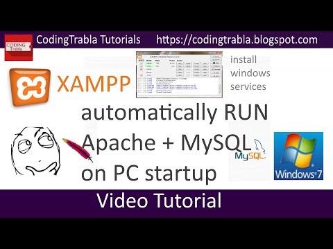 XAMPP : automatically run Apache + MySQL on PC startup byAO