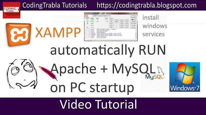 XAMPP : automatically run Apache + MySQL on PC startup byAO